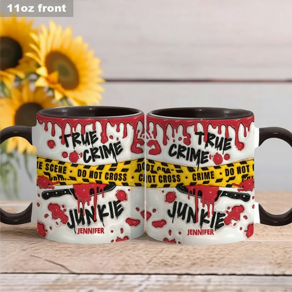 Personalized 3D Effect Do Not Cross Crime Watching Mug TV Show Mug Movie Lover Gift for Friend Birthday Gift