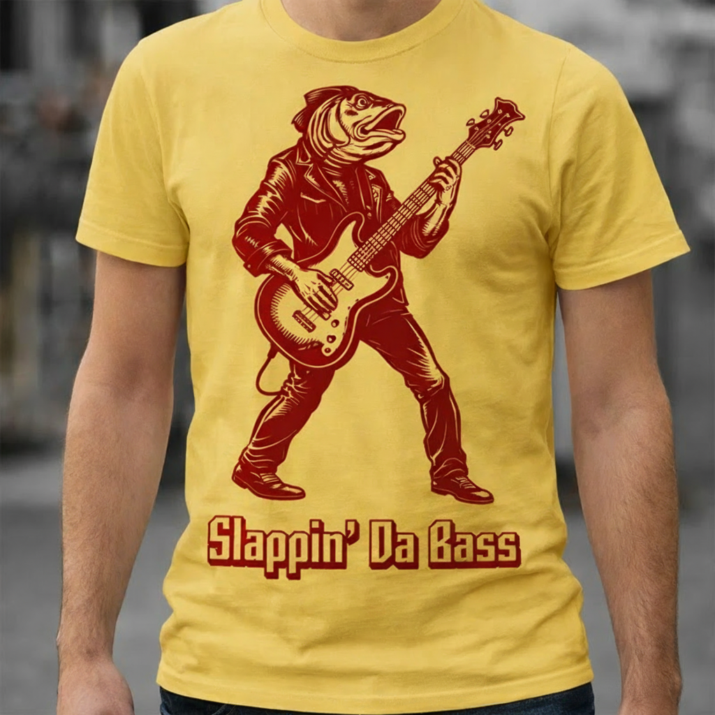 Personalized Classic T-Shirts Slappin' Da Bass T-Shirt Vintage Music Graphic Tee for Music Lovers