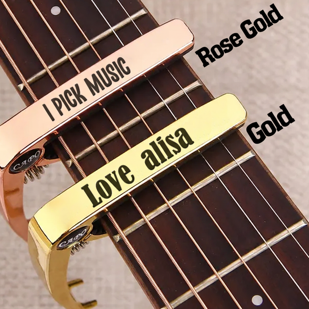 Personalized Guitar Capo and Personalized Guitarist Gift Ideas and Musician Gift Ideas