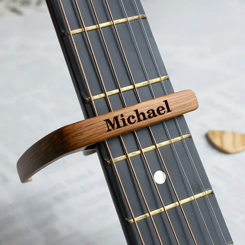 Personalized Guitar Capo Custom Guitarist Gift and Name or Quote or Date Can Be Engraved