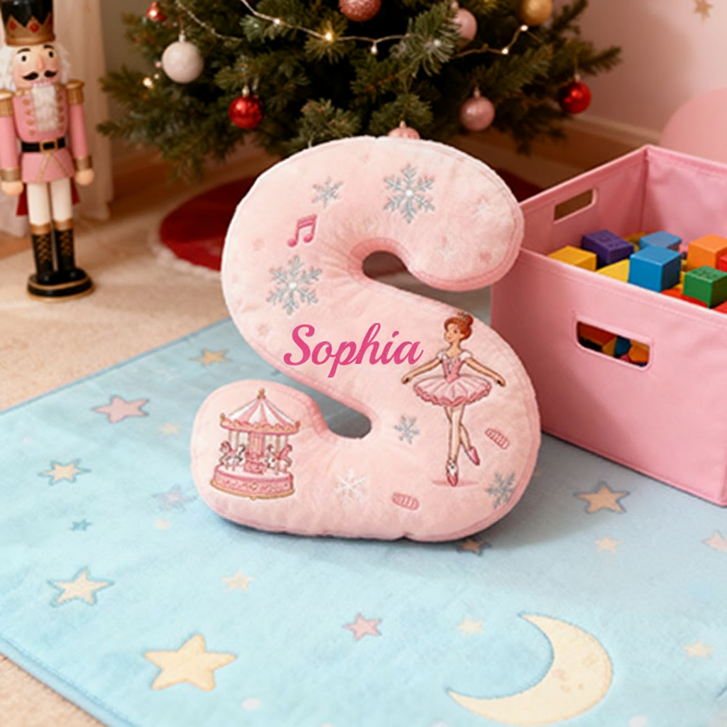 Personalized Colorful 26 Letters Cute Graphic 3D Print Pillow Cute Magic Beautiful Letter Custom Pillow Gift Christmas Gift for Kids