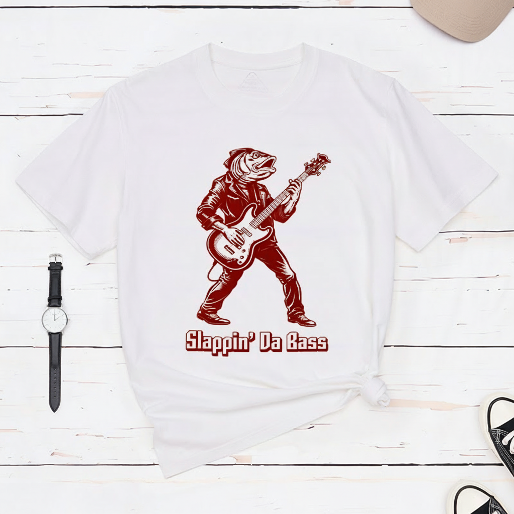 Personalized Classic T-Shirts Slappin' Da Bass T-Shirt Vintage Music Graphic Tee for Music Lovers