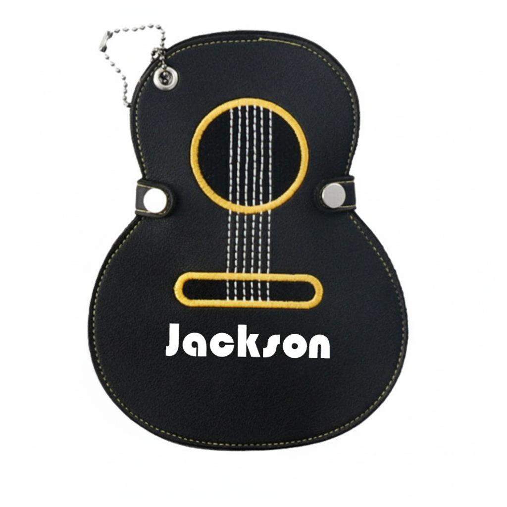Personalized Guitar Pick Bag Perfect Gift for Guitar Player Custom PU Leather Guitar Bag Music Lover Gift Guitar Picks Holder