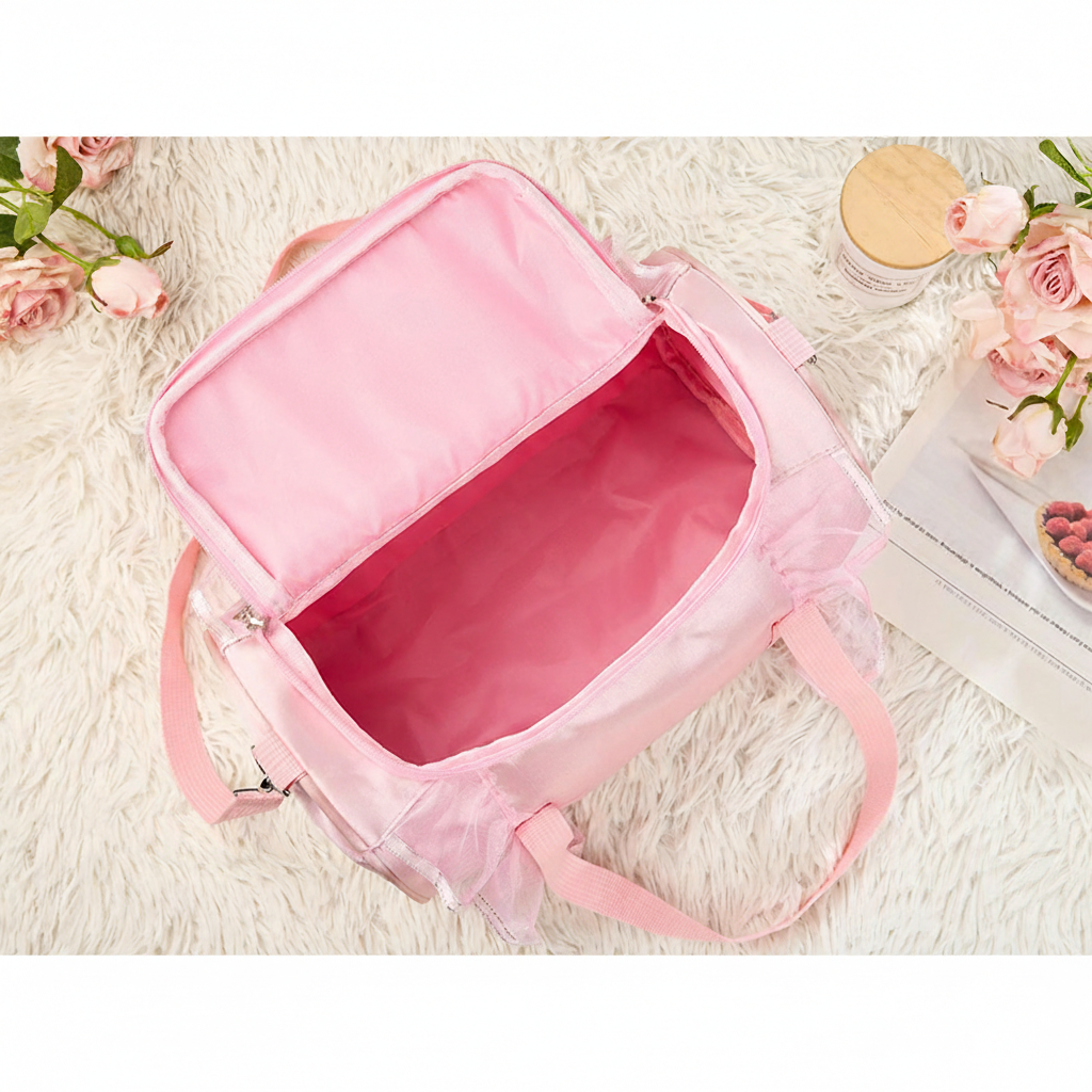 Personalized Classic Cartoon Ballerina Dance Bag for Girls Duffle Bag Pink Ballet Dance Bag Gymnastic Cheer Girl Christmas Gift Back To School Gift