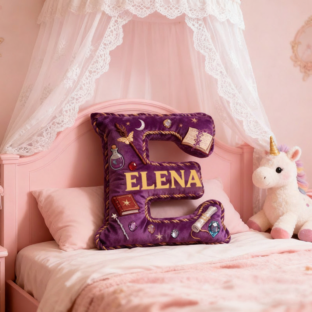 Personalized Magic Academy Pillow Decorated with Magic Scrolls Magic Potions Magic Wands Graphic 3D Print Pillow for Kids and Magic Lovers