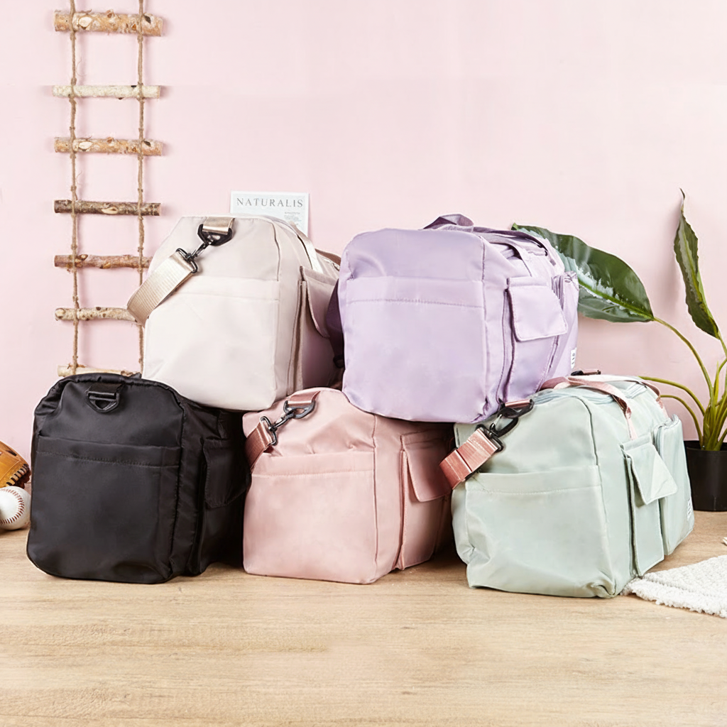 Personalized Gymnastic Girl Waterproof Large Travel Duffle Bag Dance Bag with Shoe Compartment and Shoulder Strap for Dance Lover