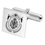 Personalized Family Crest Cufflinks with Engraved Photo Father's Day Birthday Gift for Men