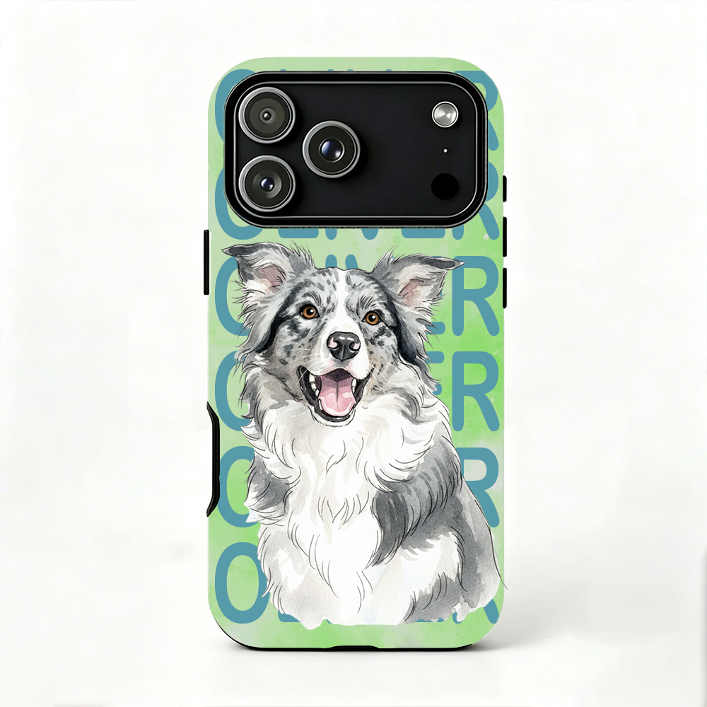 Personalized Pet Phone Case Custom Pet Portrait & Name Watercolor Style Gift for Pet Owner