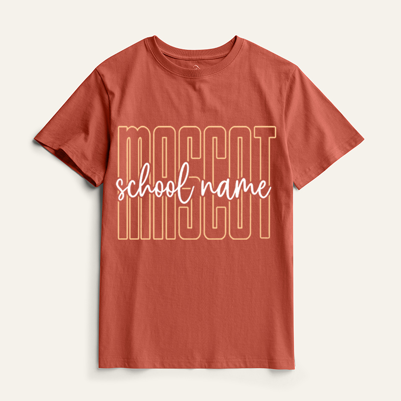 Personalized School Mascot Classic T-Shirt Custom Mascot Name and School Name Back to School Team Spirit Shirt