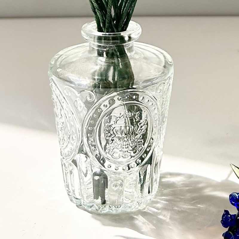 French Vintage Glass Vase