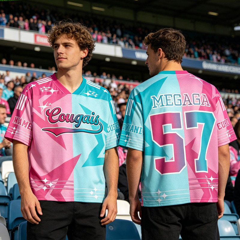 Personalized Soccer Mesh Jersey Custom Two-Tone Design with Name and Number Gift for Soccer Fans