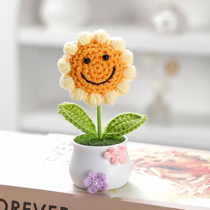 Handmade Flower Pots Thanks Gift Heartwarming Gift Small Flower Pots with Flowers Gift for Mom Teacher Her