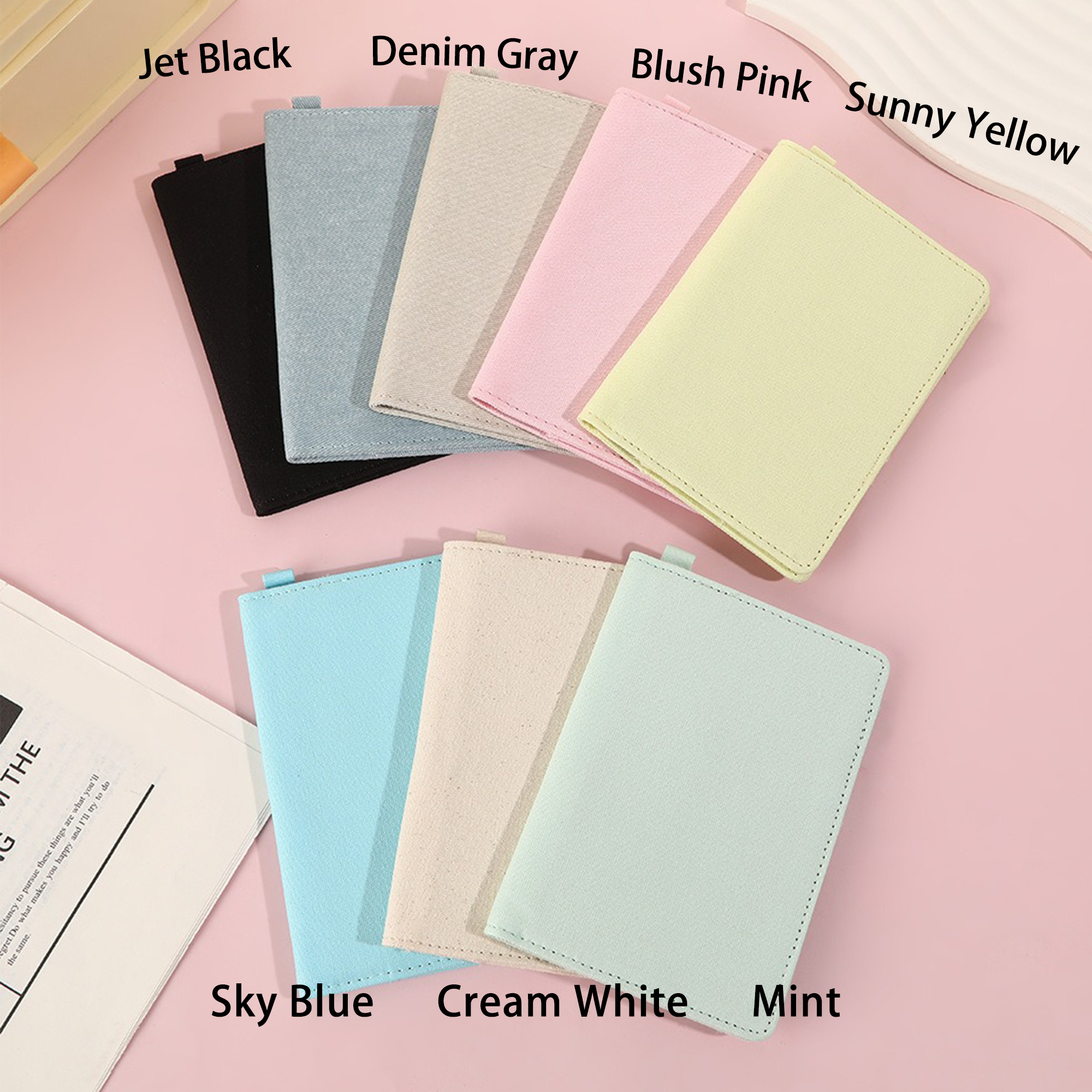 Personalized Passport Holder  Custom Name Travel Cover with Crochet Patches  Cute Cotton Passport Wallet Gift for Kids and Family Travel