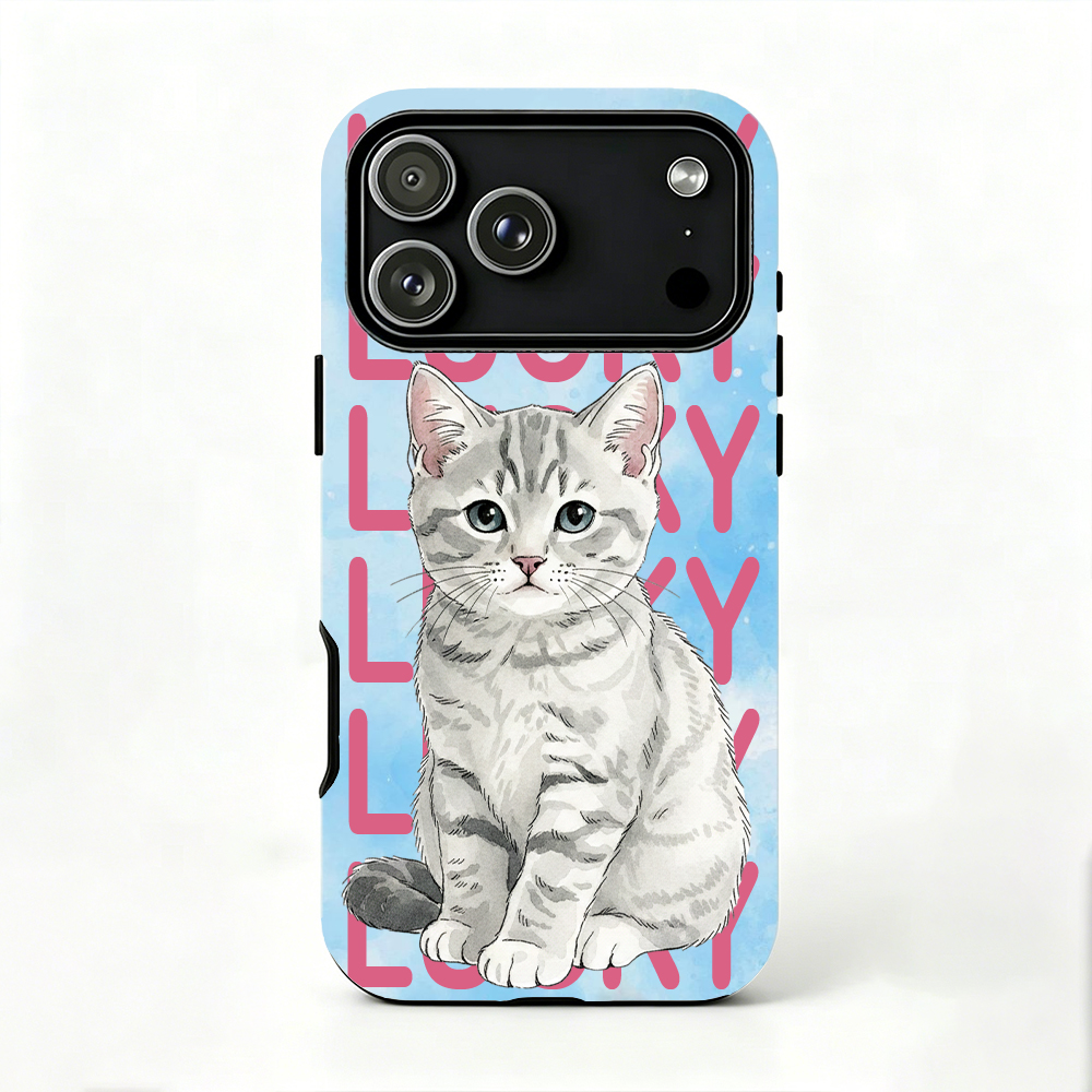 Personalized Pet Phone Case Custom Pet Portrait & Name Watercolor Style Gift for Pet Owner