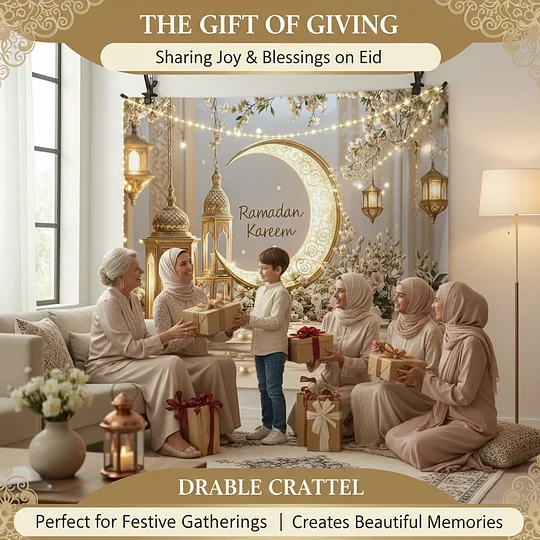 👉 Голяма стенна декорация с мотив „Рамадан Карим“ и Айд