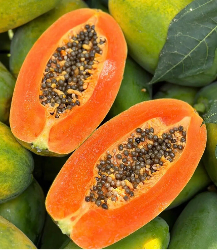 Piros szívű, krémes papaya magvak
