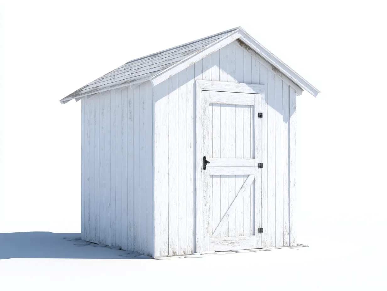 Casetta da giardino-legno-190x145x205 cm-bianco-stile rustico-Craftgolab