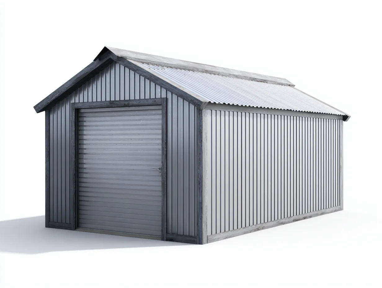 Casetta da giardino-metallo-360x280x250 cm-grigio-stile industriale-Craftgolab