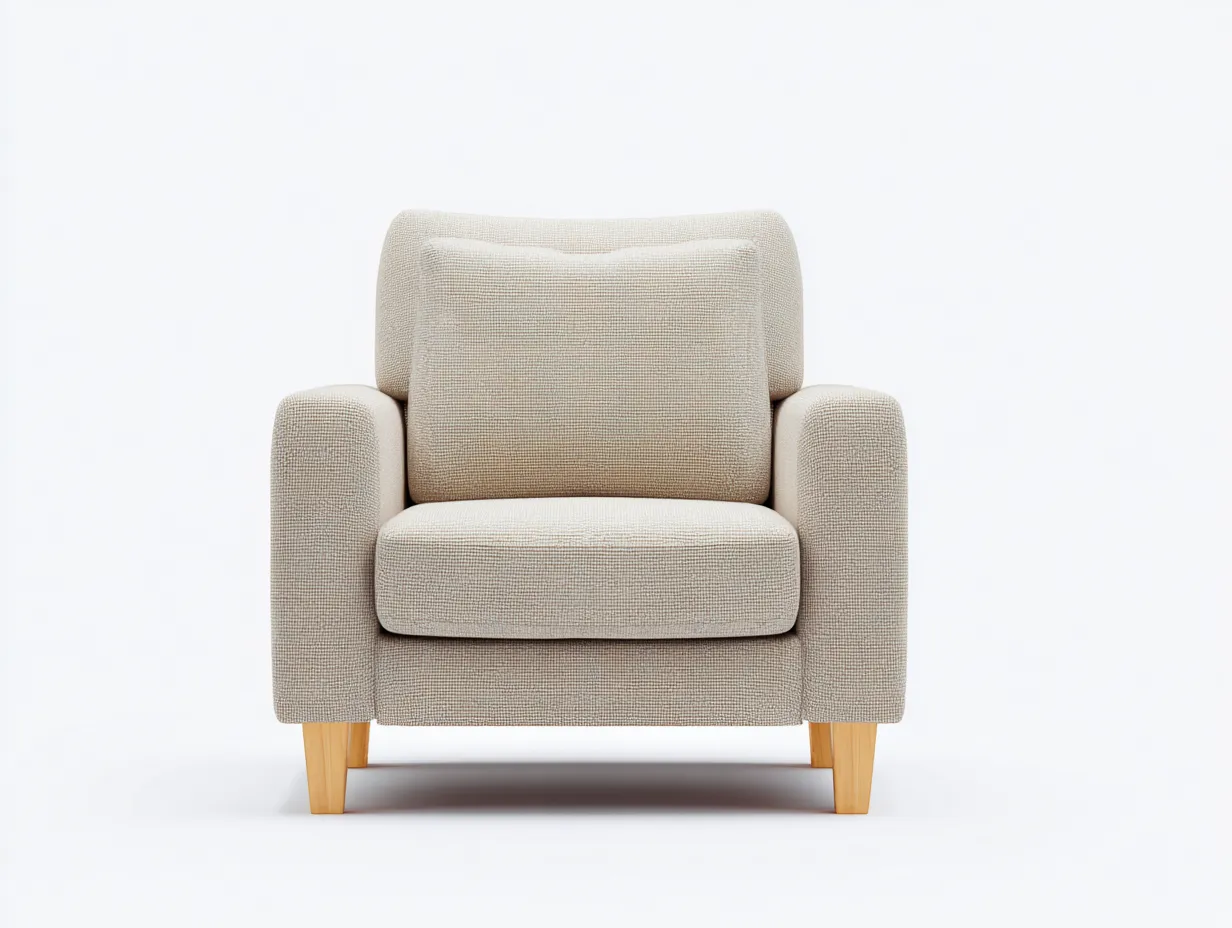 Poltrona - tessuto-legno - 80x85x88 cm - beige - moderno-Craftgolab