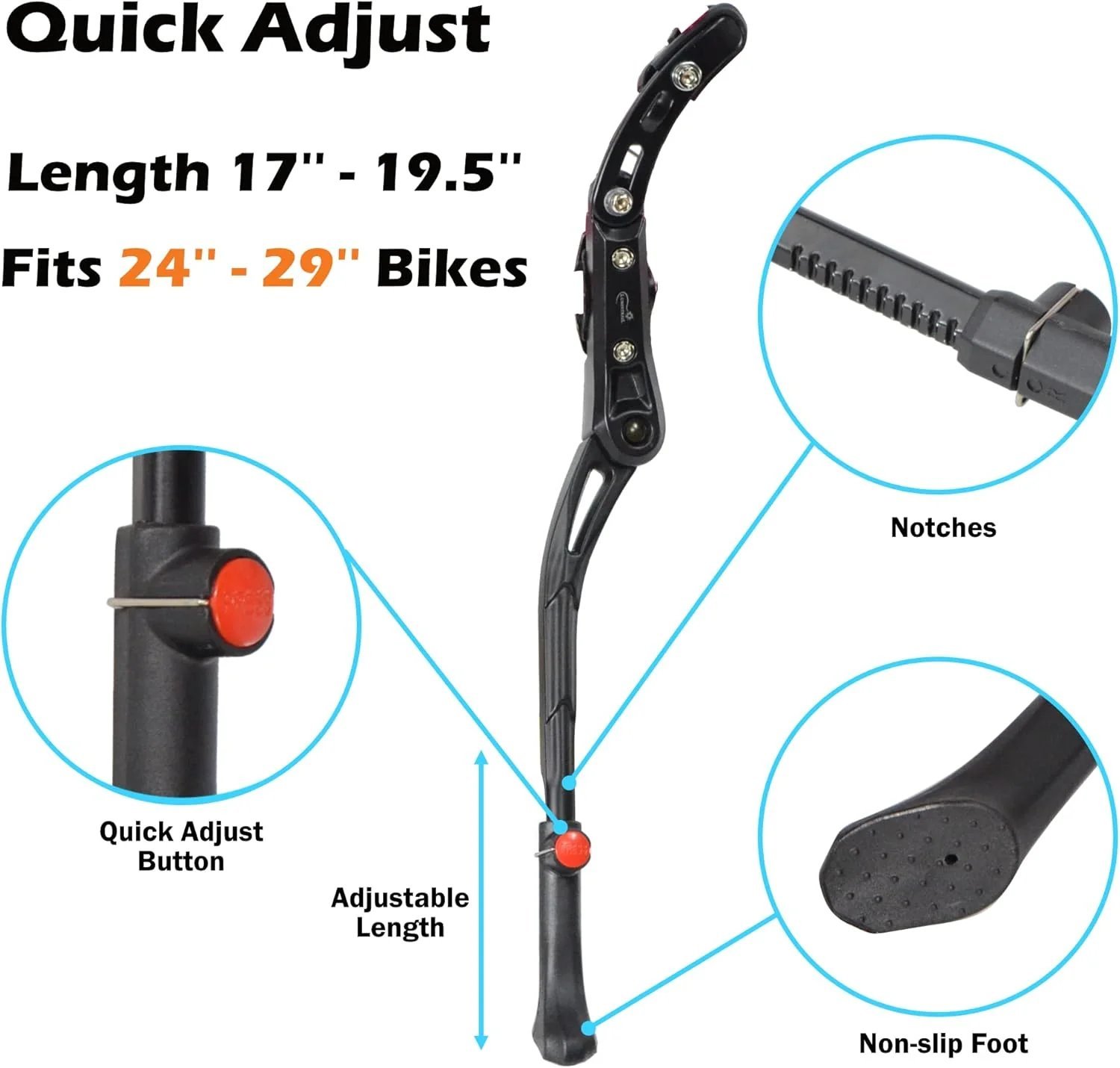 Premium Adjustable Bike Kickstand – Stability Meets Durability