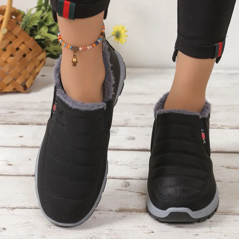 Warm Sheepskin-Lined Boots , Easy To Wear, Comfortable When Walking