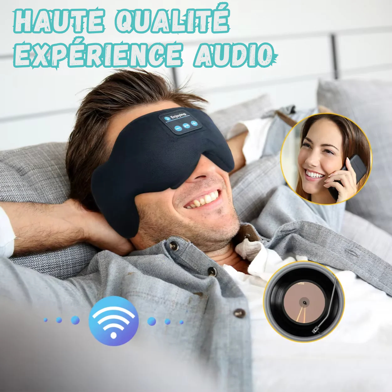 Noise-Cancelling Sleep Mask with Bluetooth