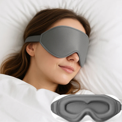 3D Memory Foam Sleep Mask – Blackout Padded Eye Mask for Deep Sleep