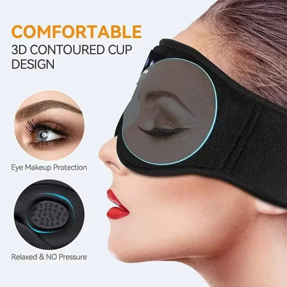 Bluetooth Sleeping Headphones with 3D Eye Mask and Built in HD Speakers