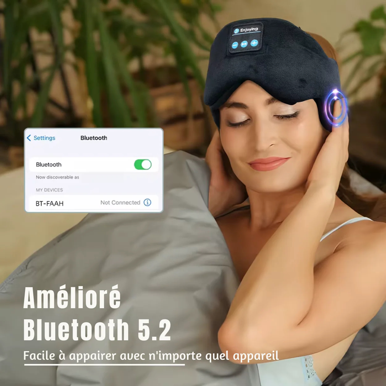 Noise-Cancelling Sleep Mask with Bluetooth