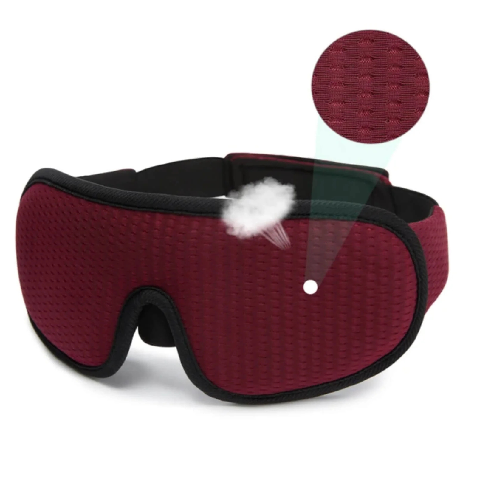 3D Contoured Sleep Mask – Blackout, Zero-Pressure, Adjustable for Side Sleepers & Travel