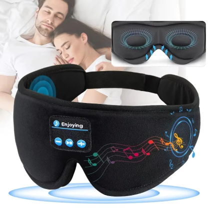 Bluetooth Sleeping Headphones with 3D Eye Mask and Built in HD Speakers