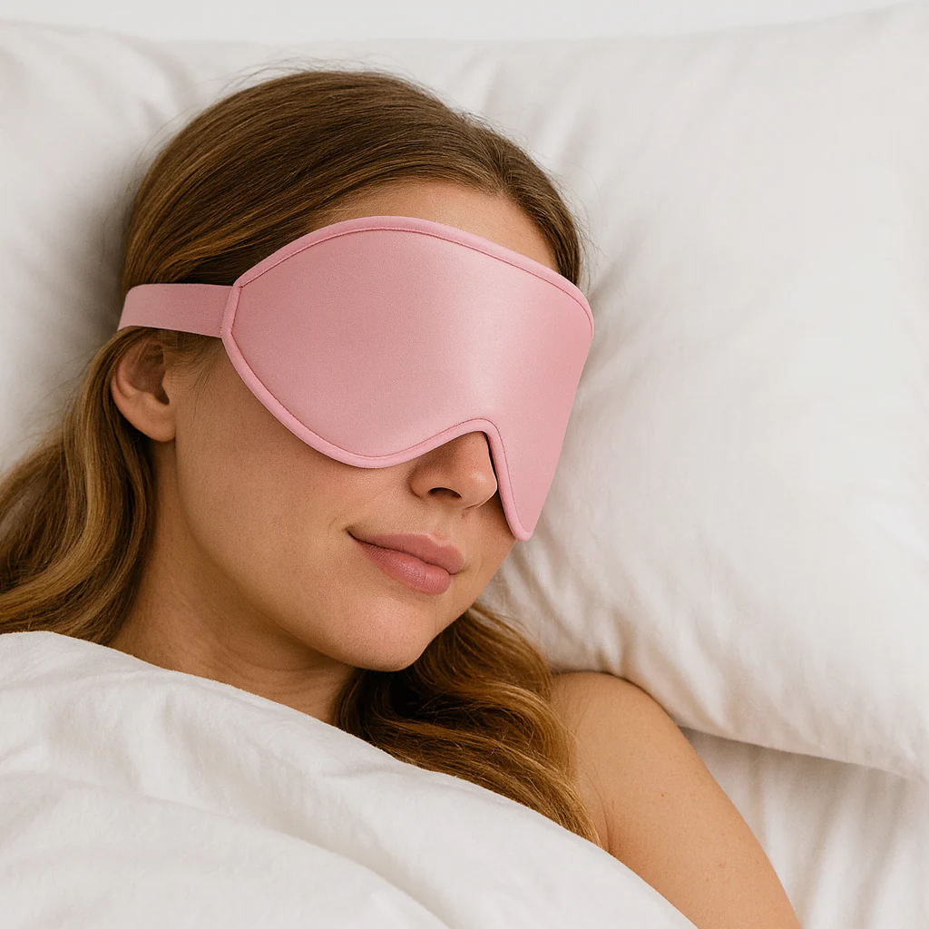 3D Memory Foam Sleep Mask – Blackout Padded Eye Mask for Deep Sleep