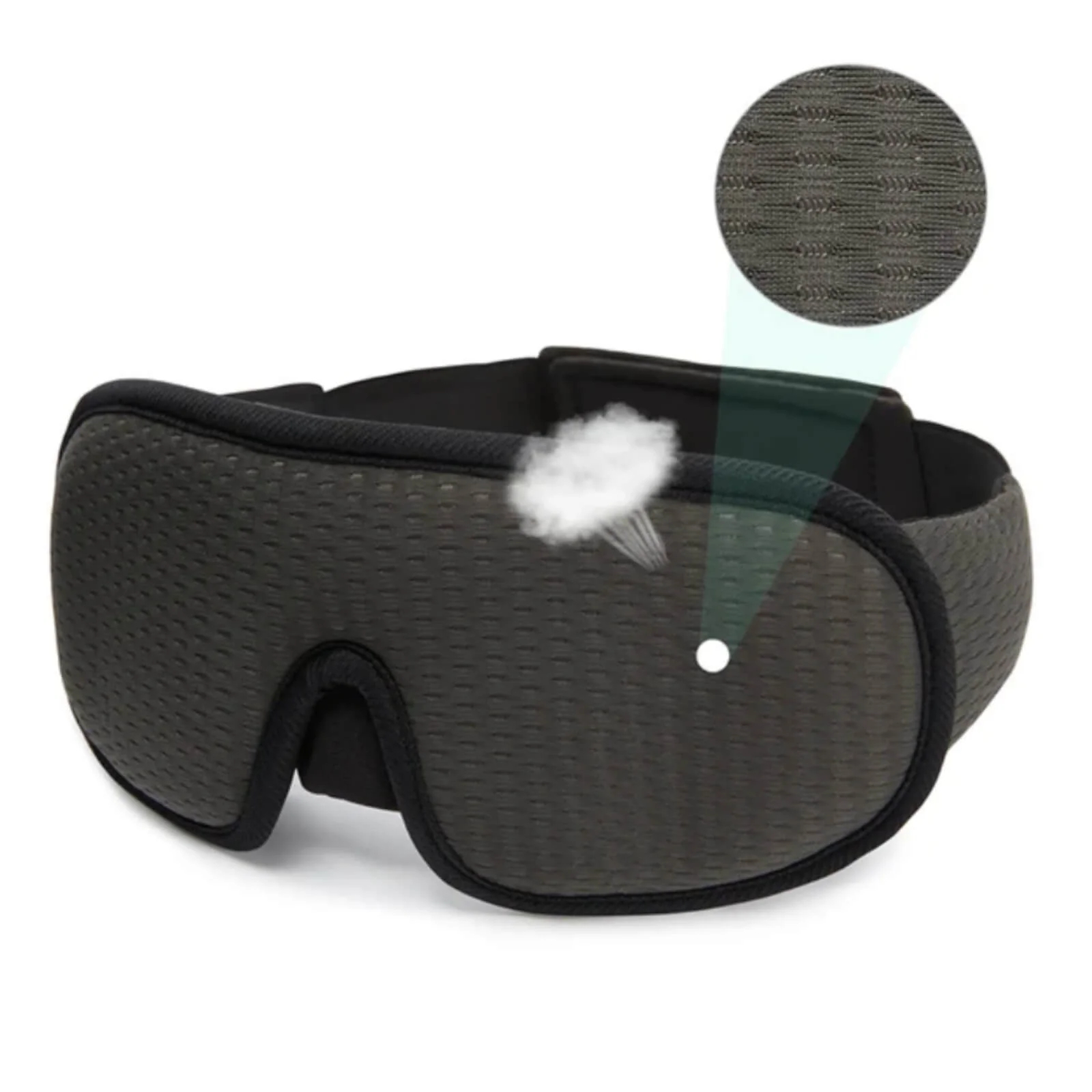 3D Contoured Sleep Mask – Blackout, Zero-Pressure, Adjustable for Side Sleepers & Travel