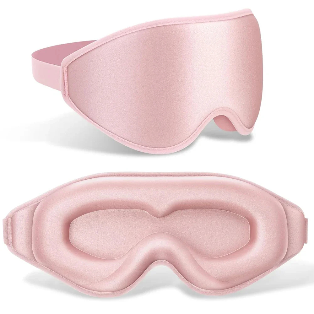3D Memory Foam Sleep Mask – Blackout Padded Eye Mask for Deep Sleep