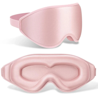 3D Memory Foam Sleep Mask – Blackout Padded Eye Mask for Deep Sleep