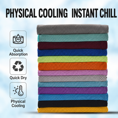 Summer Instant Chill Cooling Towel | Portable Bottle Pack Heat Relief Towel For Gym, Hiking & Outdoor