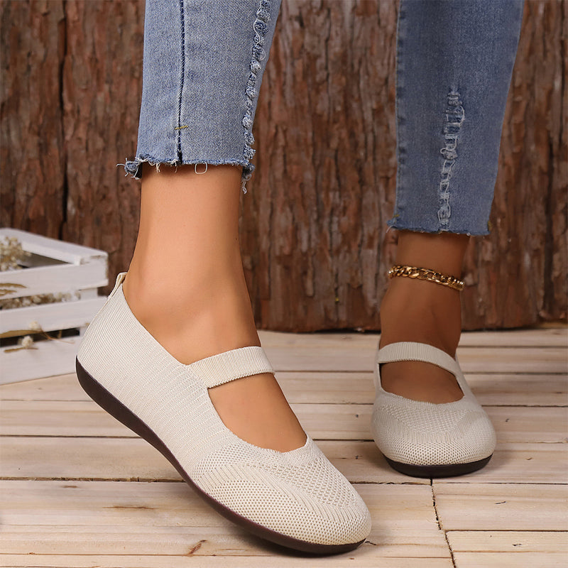 Breathable Women's Knit Flats – Soft, Lightweight, & Comfortable—Even on Long Walks