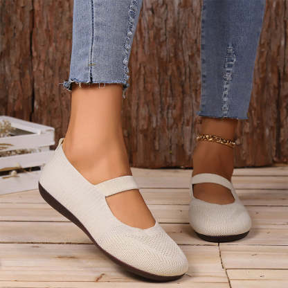Breathable Women's Knit Flats – Soft, Lightweight, & Comfortable—Even on Long Walks