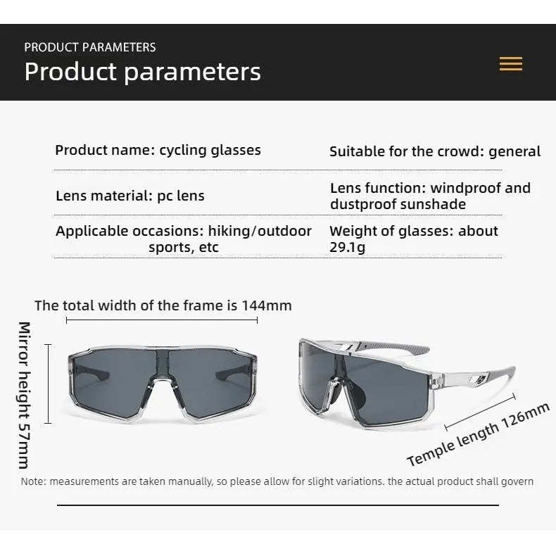 UV400 Protection Windproof Colorful Mirrored Sports Eyewear