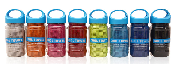 Summer Instant Chill Cooling Towel | Portable Bottle Pack Heat Relief Towel For Gym, Hiking & Outdoor