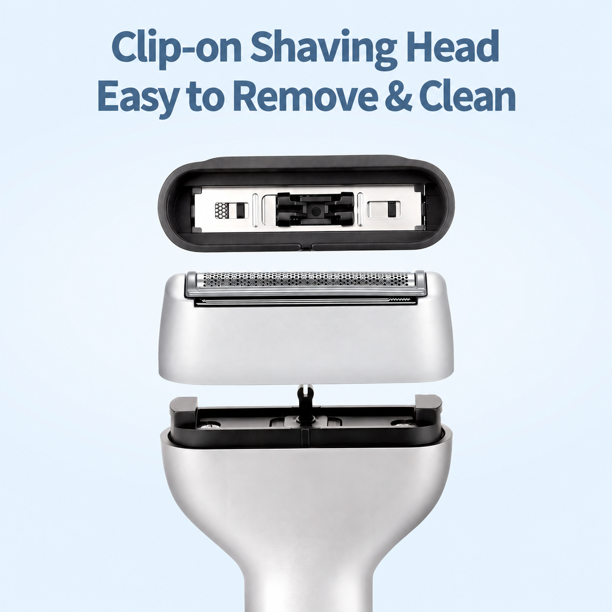 Men’s 3-Head Foil Shaver – Rechargeable Type-C Electric Razor with IPX6 Rinse-Clean Design