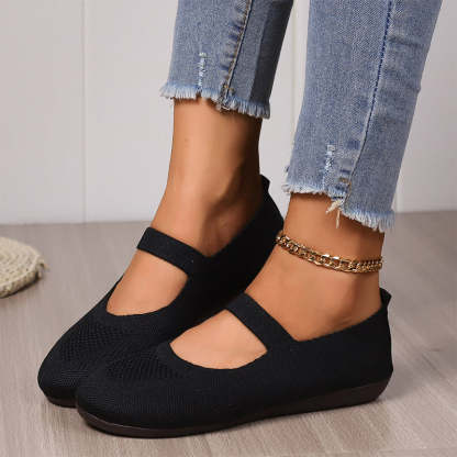 Breathable Women's Knit Flats – Soft, Lightweight, & Comfortable—Even on Long Walks