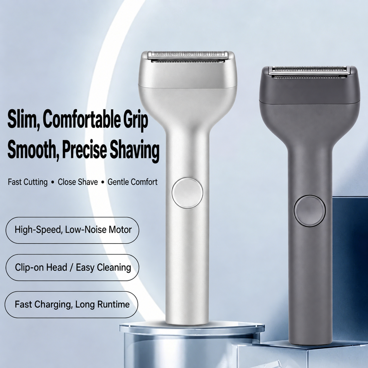 Men’s 3-Head Foil Shaver – Rechargeable Type-C Electric Razor with IPX6 Rinse-Clean Design
