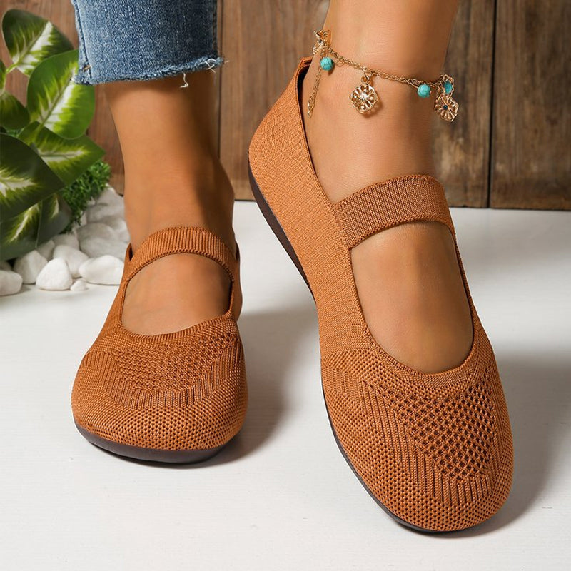 Breathable Women's Knit Flats – Soft, Lightweight, & Comfortable—Even on Long Walks