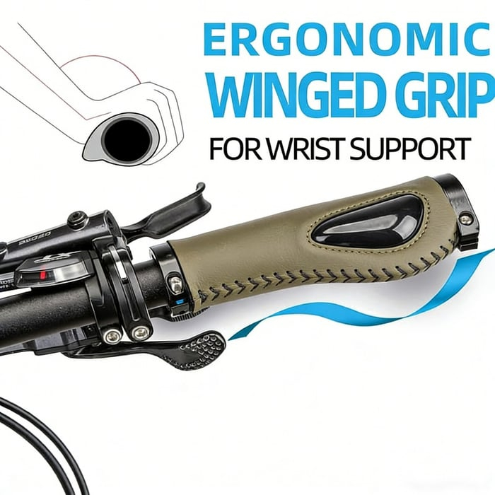 Bike Handle Grips Ergonomics Design Soft Gel Dual Lock