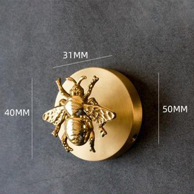 Decorative golden brass wall hooks