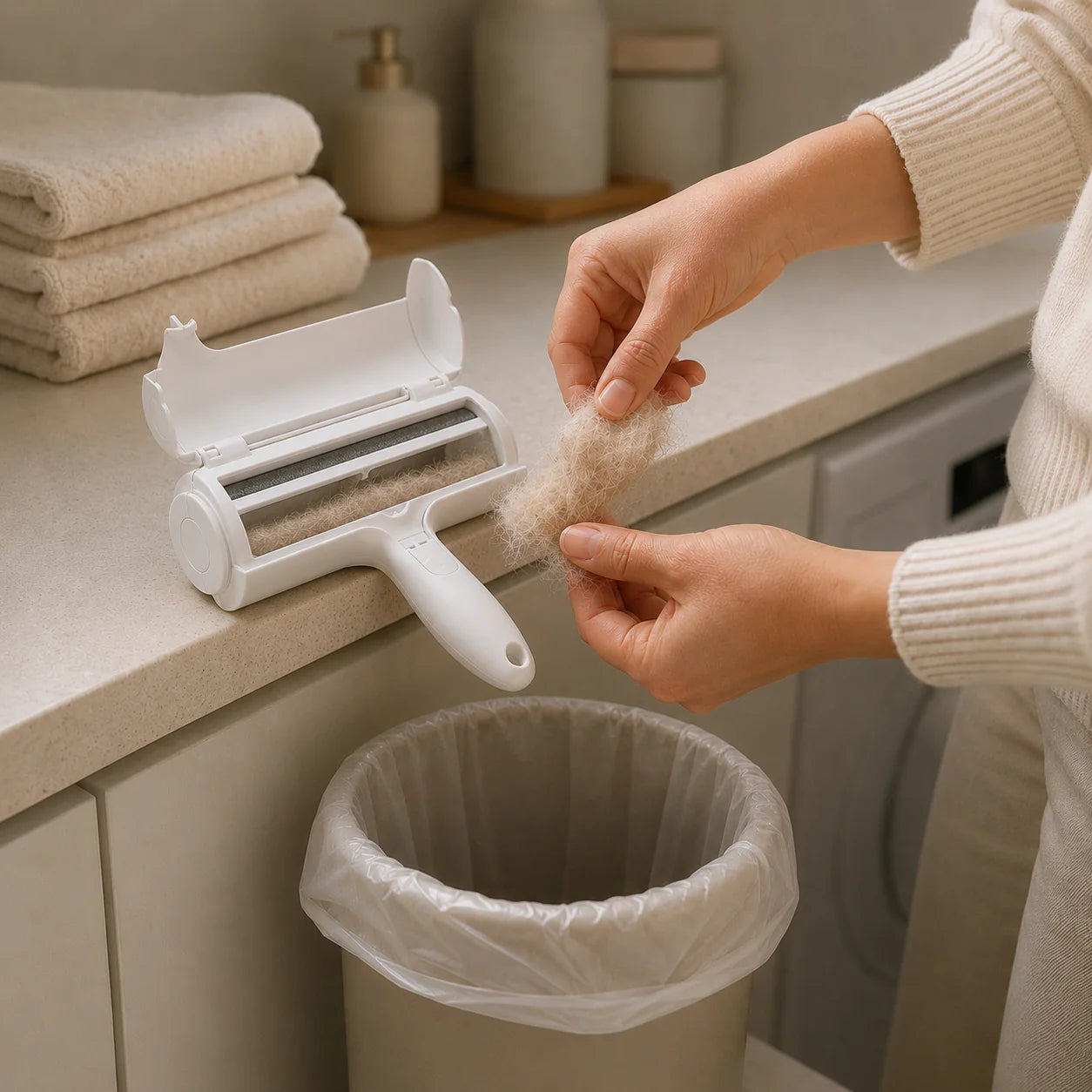 Emptying CleanRoll collection chamber
