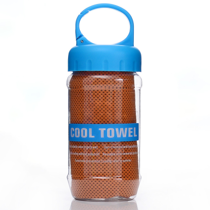 Summer Instant Chill Cooling Towel | Portable Bottle Pack Heat Relief Towel For Gym, Hiking & Outdoor
