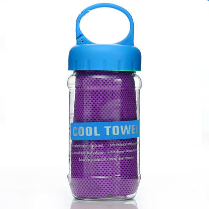 Summer Instant Chill Cooling Towel | Portable Bottle Pack Heat Relief Towel For Gym, Hiking & Outdoor