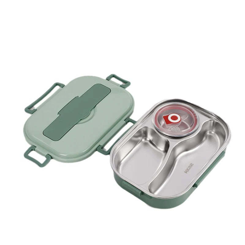 Lunch Box with Insulated Design and Stainless Steel Compartments
